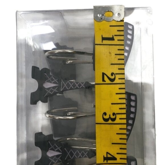 Paris Eiffel Tower Shower Curtain Hooks Parisian French Decor Set of 12 - Picture 5 of 14